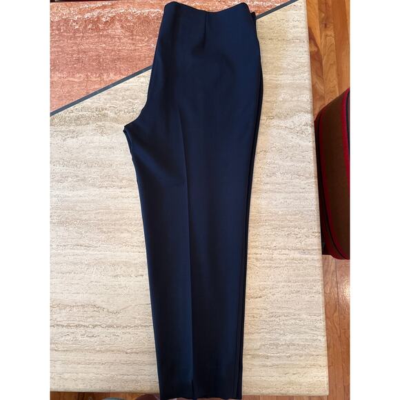 Piazza Sempione Audrey Straight-Leg Cropped Wool Navy Pants IT 50; US XL EUC - Picture 3 of 8